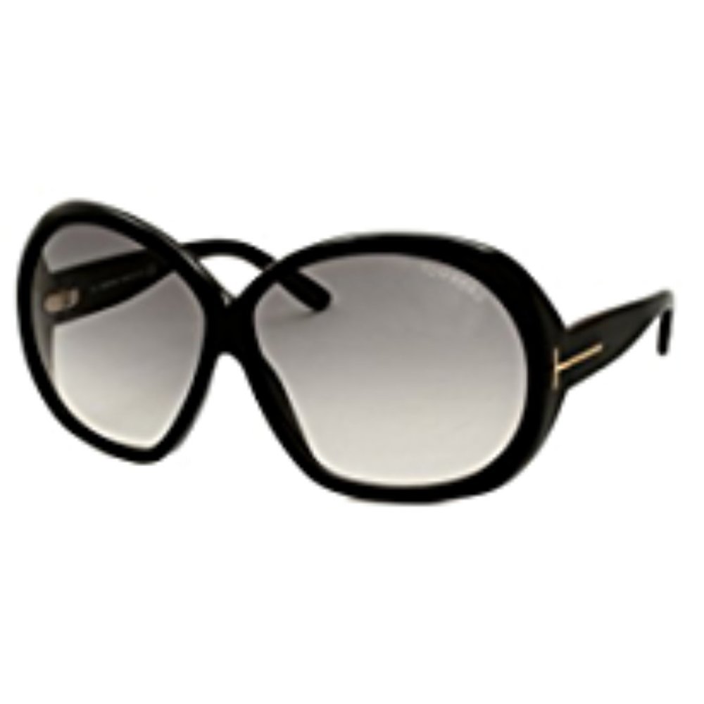 Tom Ford Natalia Sunglasses ASO Kim Kardashian Black Grey Oversized TF120 Gold T